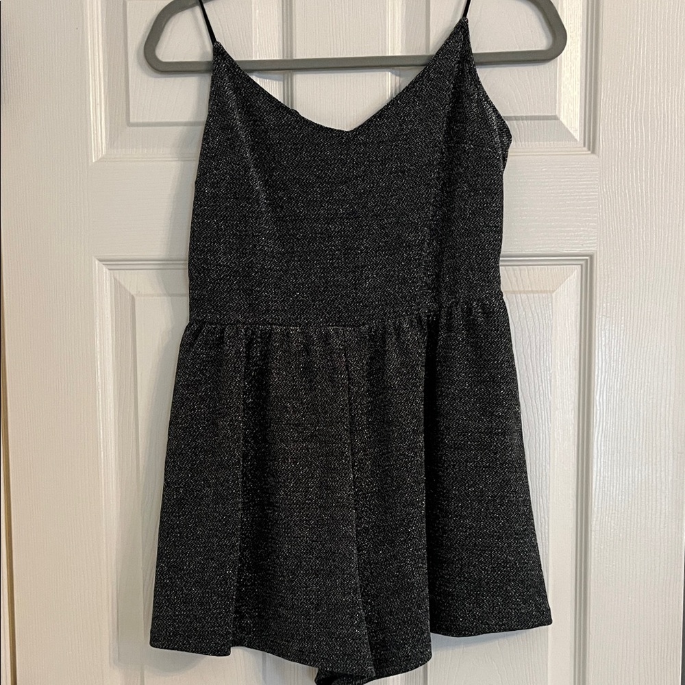 Divided Black Glitter Jumpsuit